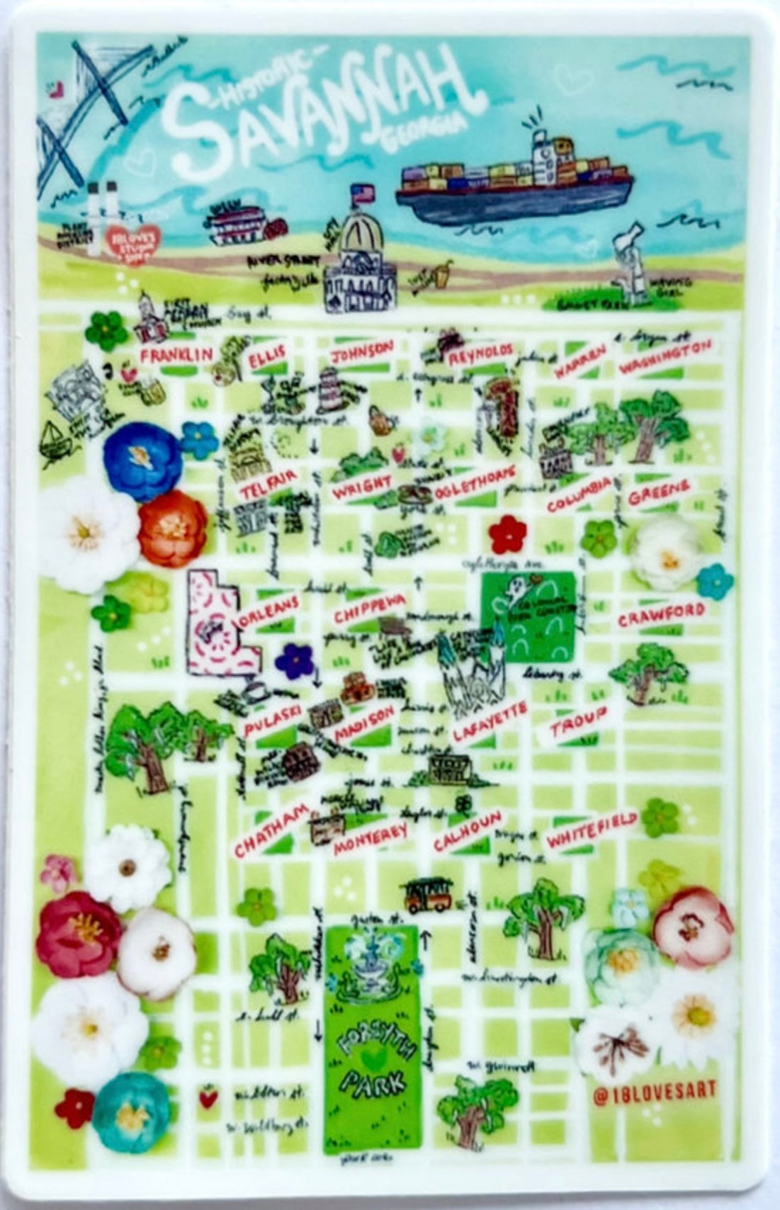 18 Loves Art: Savannah Scenes Magnets